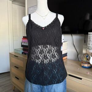 vintage 2000s secret treasures babydoll lace tank top